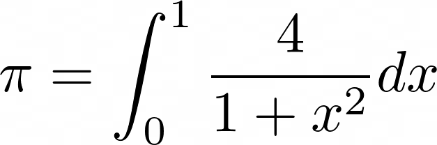 Integral approximating Pi