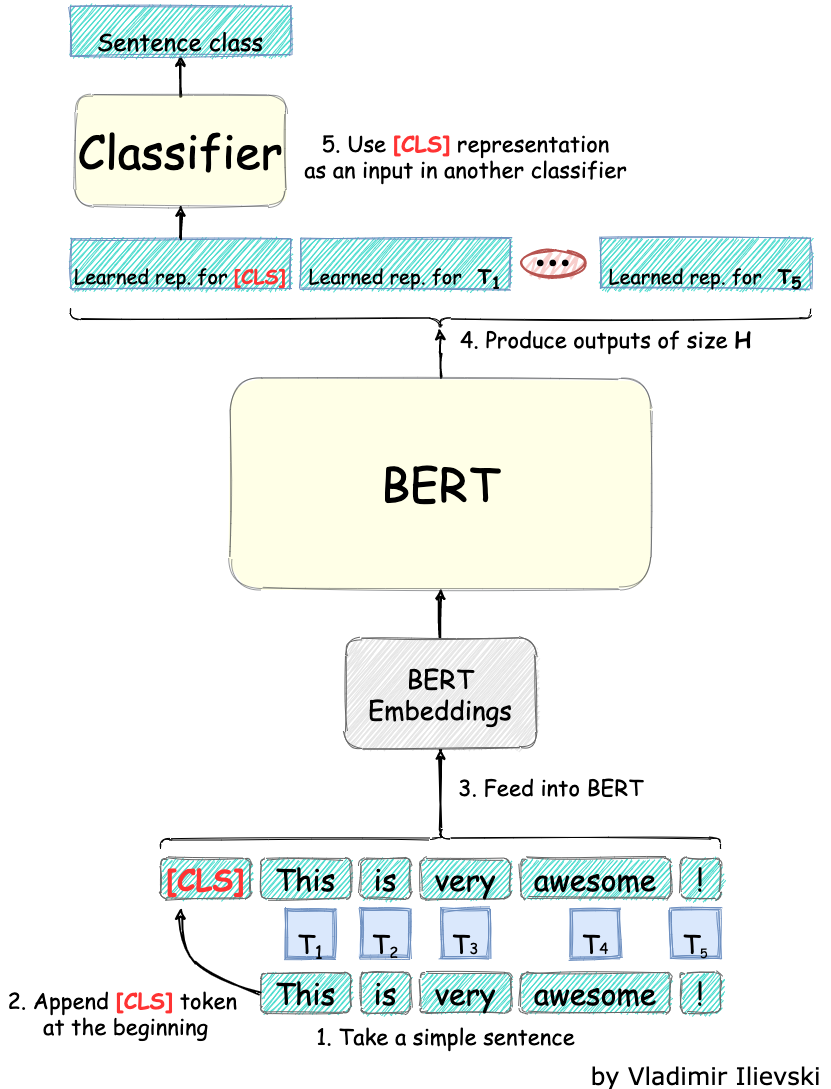 Sketch of the BERT for text classification