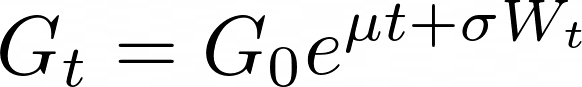 Equation for the Geometric Brownian Motion