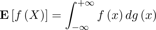 Math equation for the expected value of a random variable