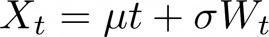 math equation for drifted Brownian Motion